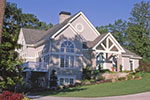 Tudor style home with daylight basement