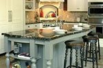 stylish island in kitchen