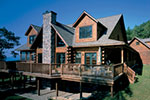 rustic log construction home 