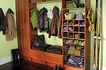 well organized mud room