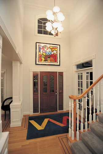 two-story entry foyer
