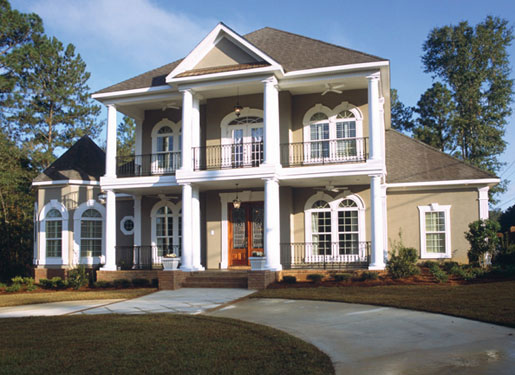 southern plantation home with great curb appeal