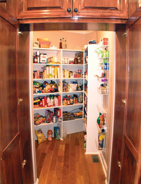 Large walk-in food pantry