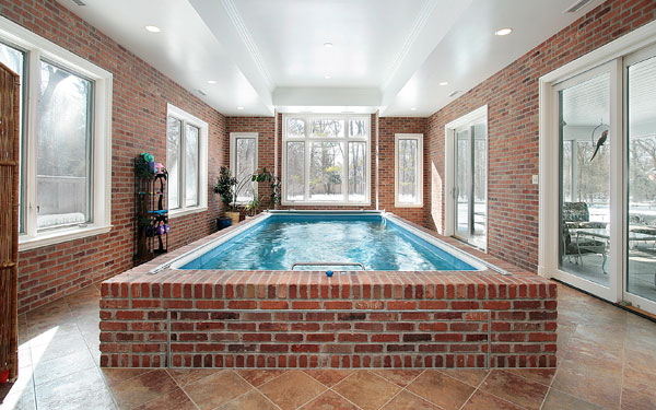 brick indoor swimming pool
