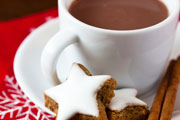 holiday cookies and cocoa