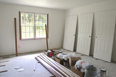 unfinished room in a home
