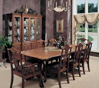 luxury dining room with hutch