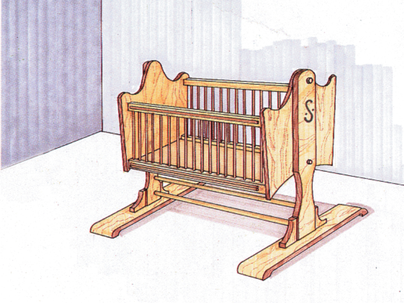 Building Plans Front of Home Rocking Cradle