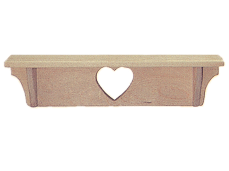 Traditional Plan Front of Home 24" Heart Shelf