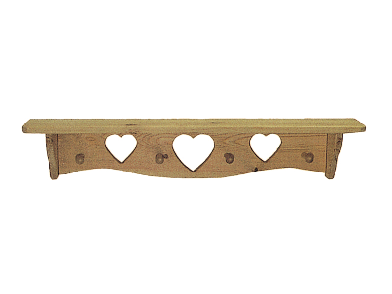 Greek Revival Home Plan Front of Home 34" Heart Shelf