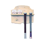 Baseball wall plaque holds two baseball bats and two baseballs