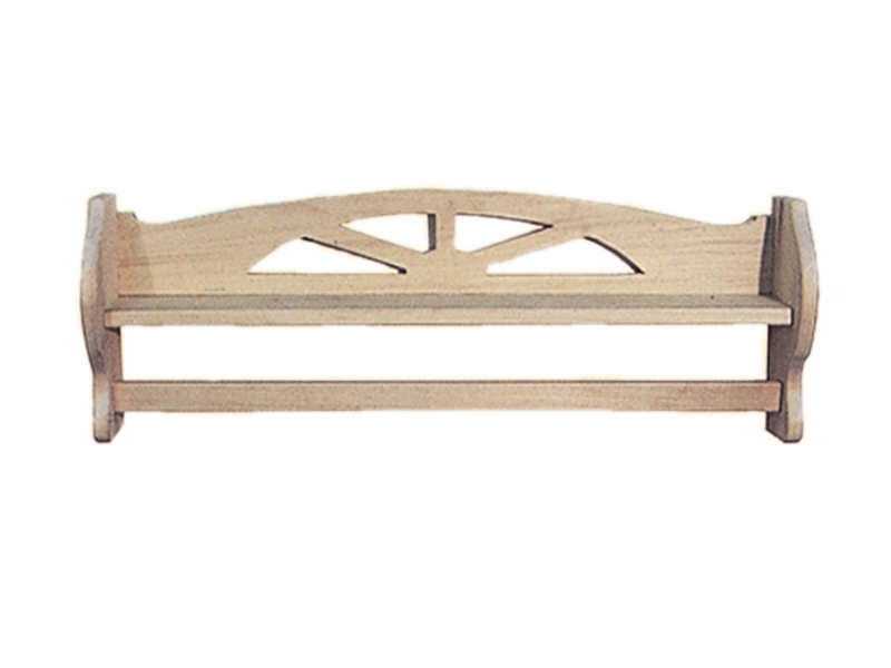 Traditional Plan Front of Home 34" Towel Bar with Shelf