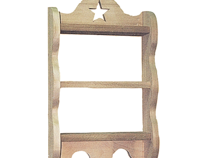Contemporary Plan Front of Home Star Shelf with Pegs