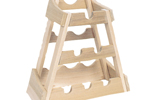 Pyramid wine rack holds up to six bottles of wine