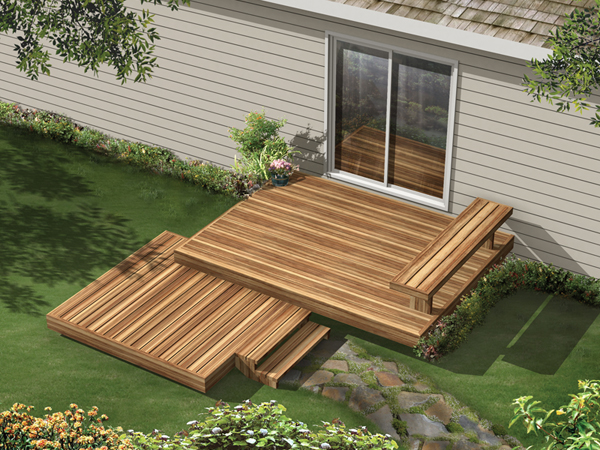 Wood Deck Benches