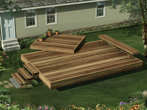 pictures of Deck Bench Plan