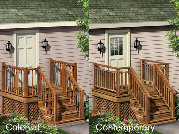 Two Entry Porch Designs In Contemporary Style Or Colonial Style
