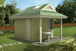 This deluxe cabana has a covered outdoor space for getting out of the sun plus plus indoor space