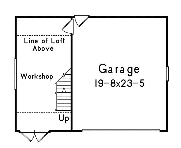 Image Of Large First Floor For House Plan 002D-6002