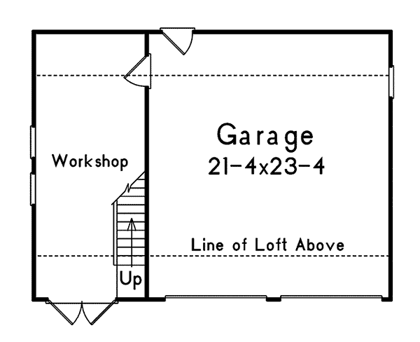 Image Of Large First Floor For House Plan 002D-6004