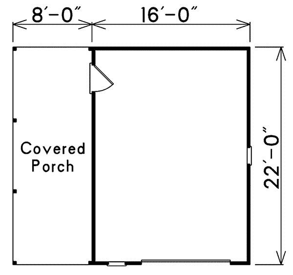 Image Of Large First Floor For House Plan 002D-6010