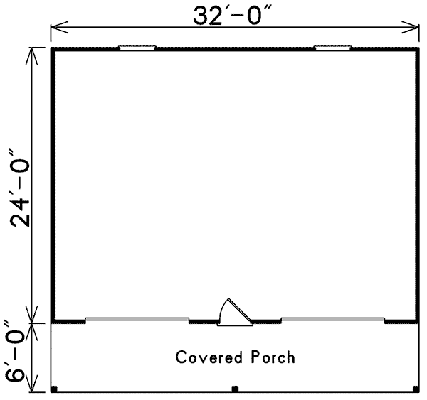 Image Of Large First Floor For House Plan 002D-6041
