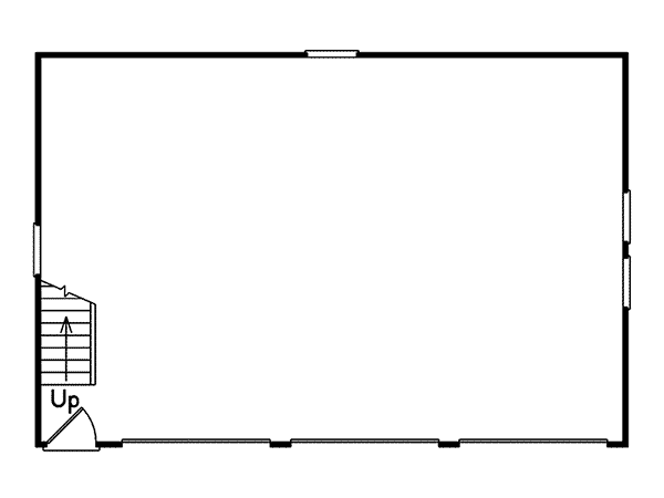 Image Of Large First Floor For House Plan 002D-6044