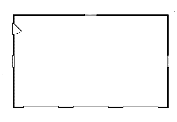 Image Of Large First Floor For House Plan 002D-6046