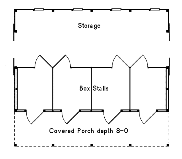 Image Of Large First Floor For House Plan 002D-7509