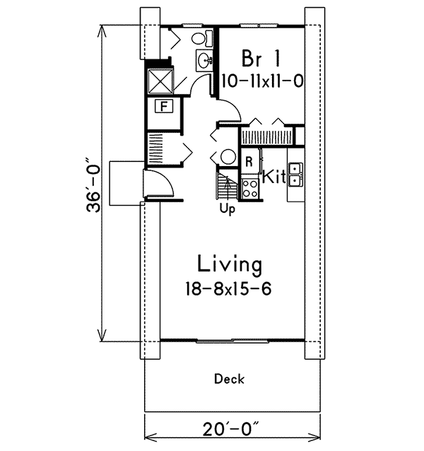 Image Of Large First Floor For House Plan 002D-7513