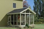 Screened porch design with cathedral ceiling above perfect addition for any house plan style