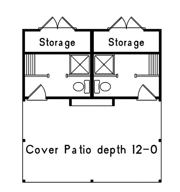 Image Of Large First Floor For House Plan 002D-7523