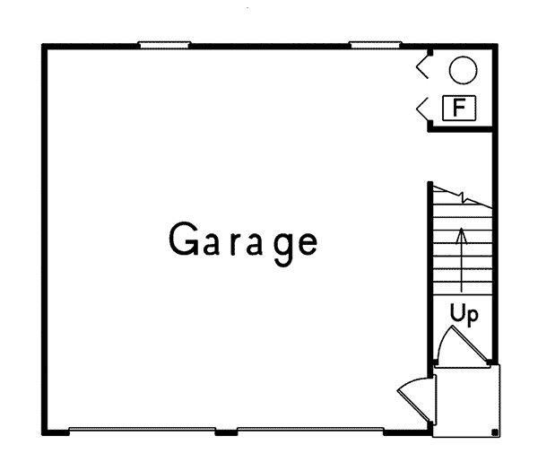 Image Of Large First Floor For House Plan 002D-7524