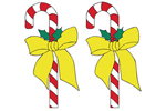 Two candy cane yard art patterns