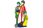 Three wisemen pattern perfect for nativity scene
