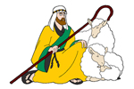 The shepherd with sheep is a great addition to a nativity scene