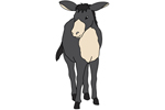 Gray donkey pattern adds to your Christmas nativity scene