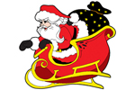 The Santa/flying sleigh goes well with the the two styles of reindeer