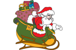 The Santa sleigh can be arranged with the reinderr patterns for an entire Santa sleigh scene