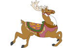 Large Prancer the reindeeer is a traditional style holiday decoration