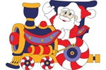 Candy cane engineer Santa is a fun holiday yard decoration
