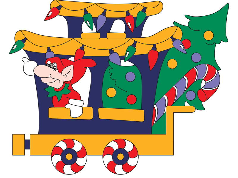 Country Plan Front of Home Candy Cane Caboose