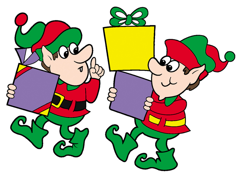 Country Plan Front of Home Elves with Presents