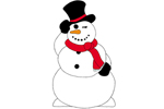 Simply designed Frosty the snowman