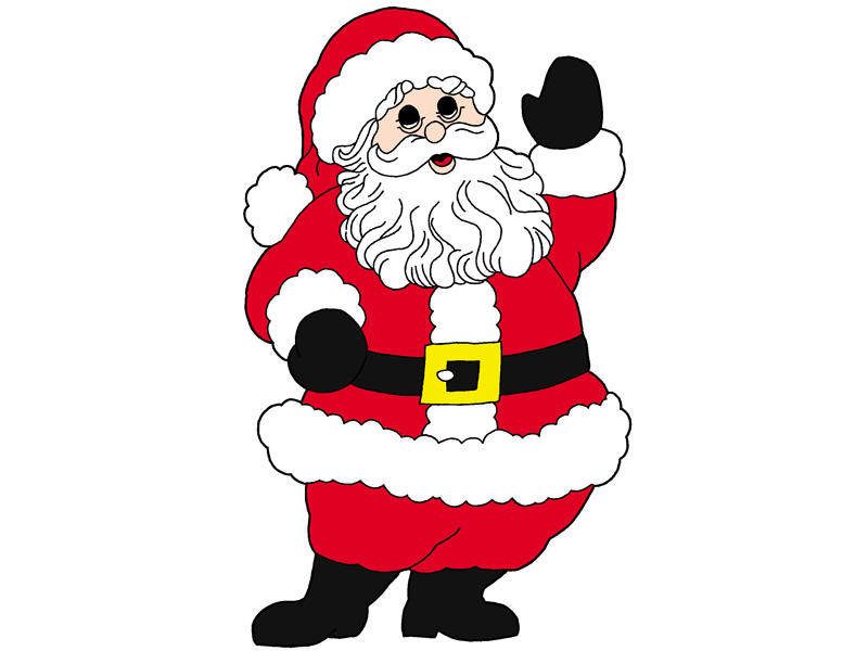 Building Plans Front of Home Mr. Claus Waving
