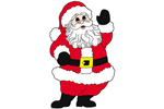 Mr. Claus waving adds a welcoming holiday decoration to your yard