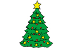 Christmas tree yard ary pattern is colorful and bright