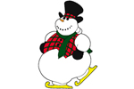 Skating snowman yard art pattern is the perfect winter decoration