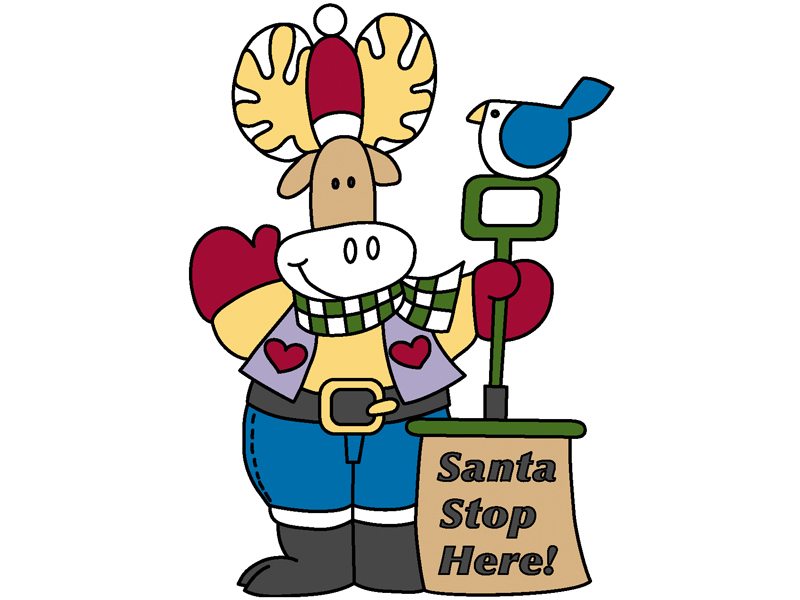 Building Plans Front of Home Santa Stop Moose