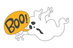 Spooky and fun flying ghost yard art pattern for Halloween